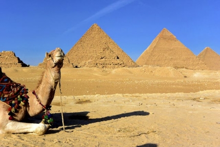 pyramids and sphinx